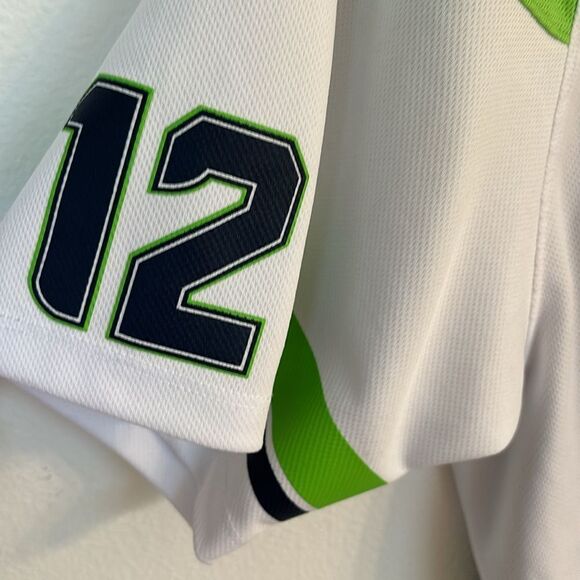 Seattle Seahawks Football Women’s Fan #12 Jersey Front Bling Accents Size XXL - Picture 5 of 11